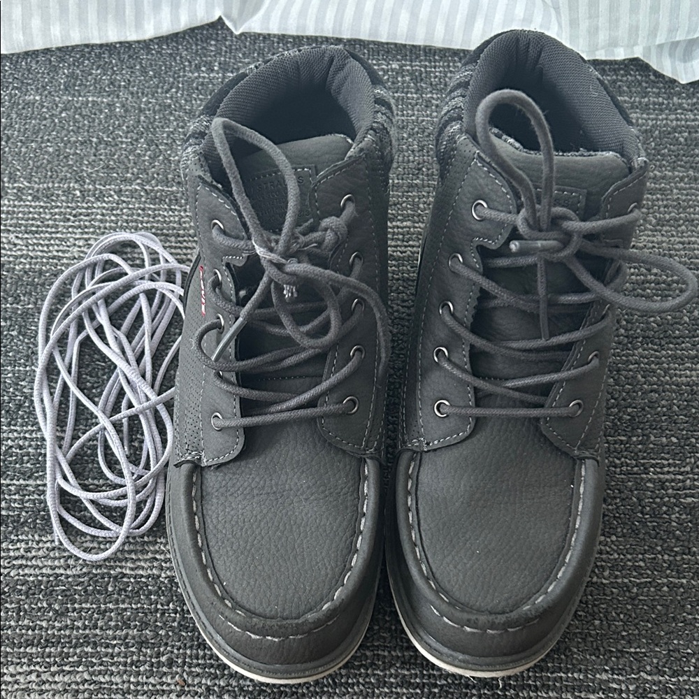 Levi's Kids Dark Gray Lace-Up Boots